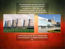 На працюючих українських АЕС встановлено 15 енергоблоків потужністю 13888 Мвт...
