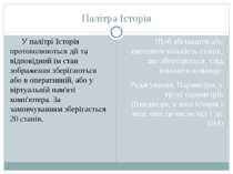 Палітра Історія У палітрі Історія протоколюються дії та відповідний їм стан з...