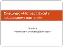Microsoft Excel у профільному навчанні