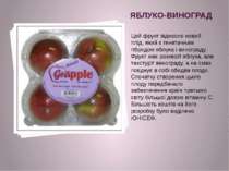 ЯБЛУКО-ВИНОГРАД Цей фрукт відносно новий плід, який є генетичним гібридом ябл...