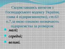 Скориставшись витягом з Господарського кодексу України, глава 4 підприємництв...