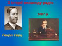 З історії винаходу радіо. Генріх Герц 1887 р.