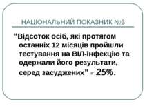 НАЦІОНАЛЬНИЙ ПОКАЗНИК №3 “Відсоток осіб, які протягом останніх 12 місяців про...