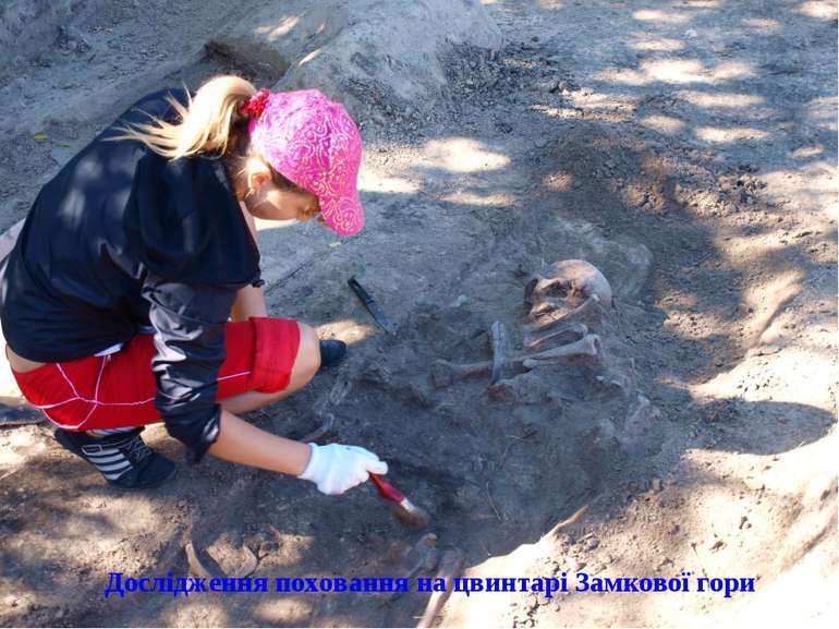 Дослідження поховання на цвинтарі Замкової гори