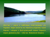 Дністер – одна з найбільш повноводних рік України. Бере початок на північно-с...