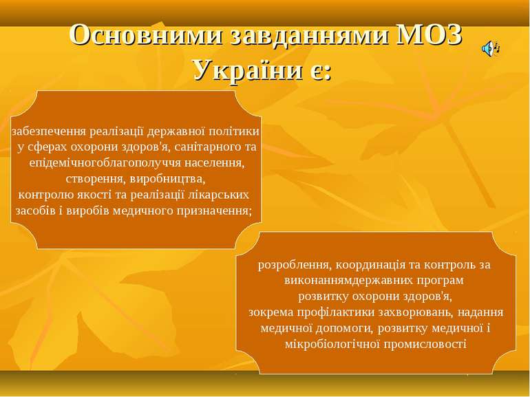 Основними завданнями МОЗ України є: забезпечення реалізації державної політик...