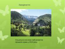 Закарпаття: Соціально-економічний розвиток гірського краю у 2010 році.