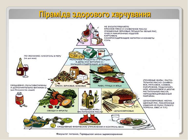 * Піраміда здорового харчування