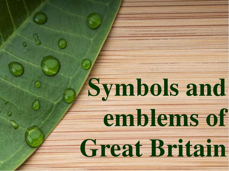 Symbols and emblems of Great Britain