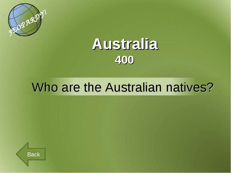 Australia 400 Back
