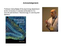 Acknowledgement: Professor Jerry Rudy of the psychology department at the Uni...
