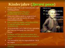 Kinderjahre (Дитячі роки) Mozart wurde 1756 in der Ostereichischen stadt Salz...