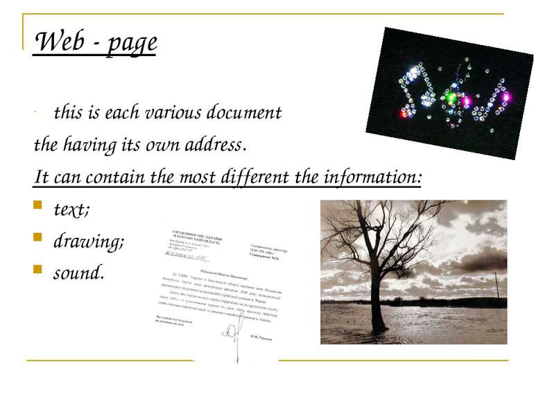 Web - page this is each various document the having its own address. It can c...