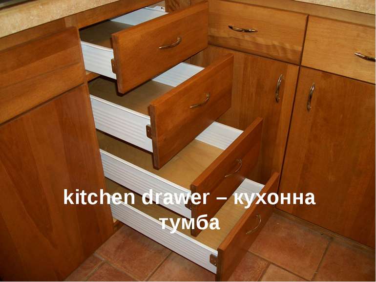 kitchen drawer – кухонна тумба