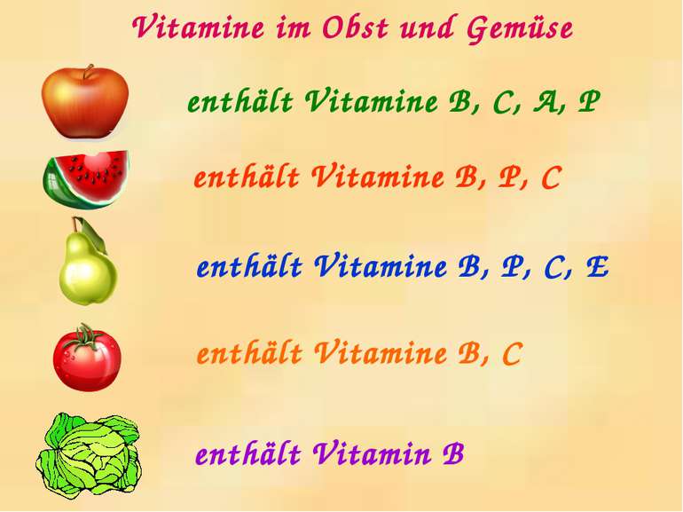 enthält Vitamine B, C, A, P enthält Vitamine B, P, C enthält Vitamine B, P, C...