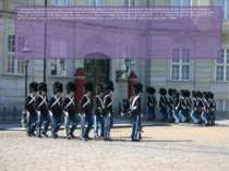 Amalienborg is also known for its Royal Guard, called Den Kongelige Livgarde....