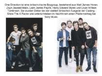 One Direction ist eine britisch-irische Boygroup, bestehend aus Niall James H...