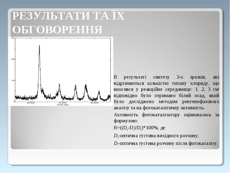 РЕЗУЛЬТАТИ ТА ЇХ ОБГОВОРЕННЯ В результаті синтезу 3-х зразків, які відрізняют...