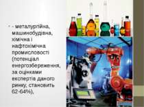 - металургійна, машинобудівна, хімічна і нафтохімічна промисловості (потенціа...