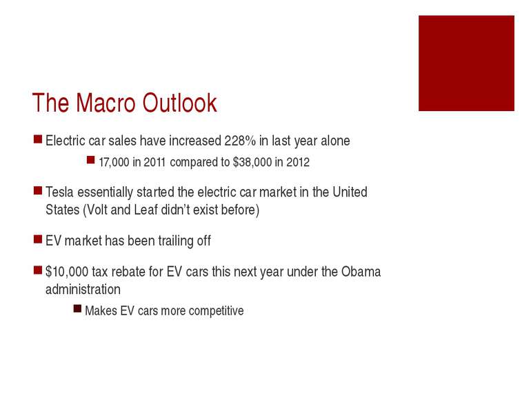 The Macro Outlook Electric car sales have increased 228% in last year alone 1...