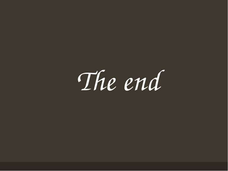 The end