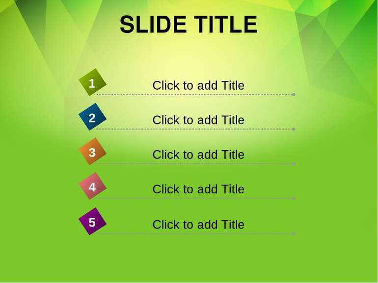 SLIDE TITLE Click to add Title 4 Click to add Title 1 Click to add Title 2 Cl...