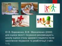 Ю.В. Вороненко, В.Ф. Москаленко (2000) для оцінки якості лікування рекомендую...