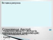 Правління династії Габсбургів Багатонаціональність Криза Старі порядки, які н...