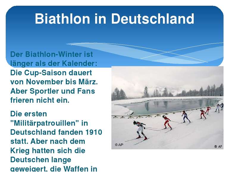 Der Biathlon-Winter ist länger als der Kalender: Die Cup-Saison dauert von No...