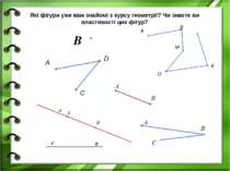 B Які фігури уже вам знайомі з курсу геометрії? Чи знаєте ви властивості цих ...