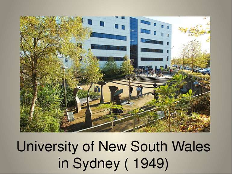 University of New South Wales in Sydney ( 1949)