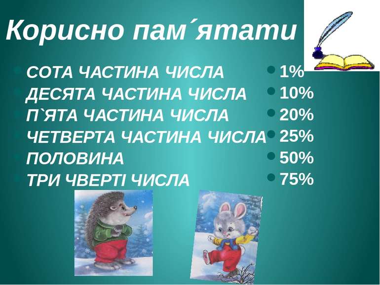 СОТА ЧАСТИНА ЧИСЛА ДЕСЯТА ЧАСТИНА ЧИСЛА П`ЯТА ЧАСТИНА ЧИСЛА ЧЕТВЕРТА ЧАСТИНА ...