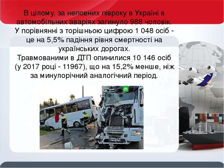 В цілому, за неповних півроку в Україні в автомобільних аваріях загинуло 988 ...