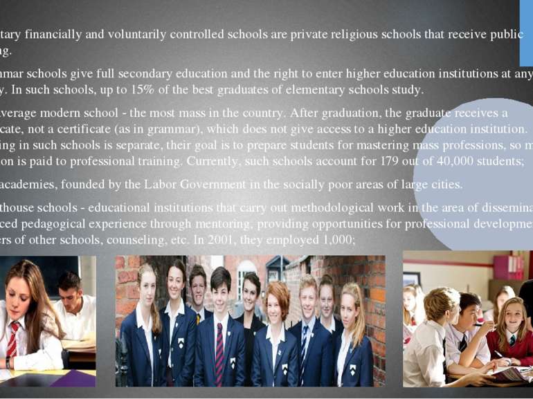 Voluntary financially and voluntarily controlled schools are private religiou...