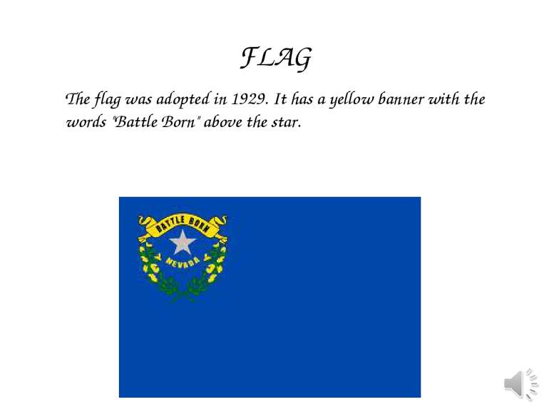 The flag was adopted in 1929. It has a yellow banner with the words "Battle B...