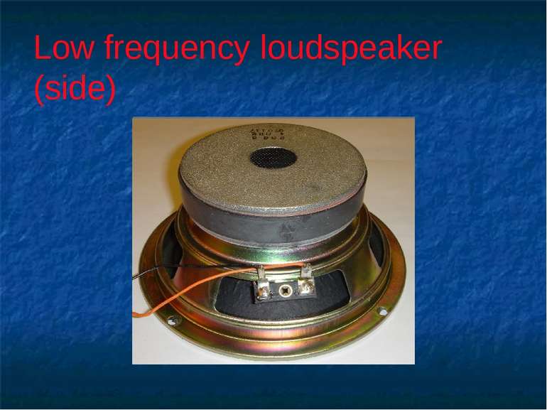 Low frequency loudspeaker (side)