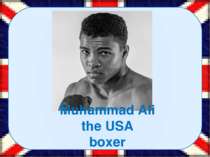 Muhammad Ali the USA boxer