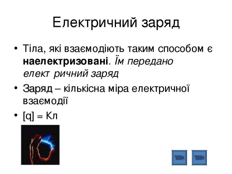 Електричний заряд Тіла, які взаємодіють таким способом є наелектризовані. Їм ...