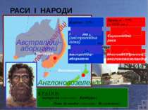 РАСИ І НАРОДИ Корінні – 23% Прибулі – 77% (з ХVІІ ст.) К Р А Ї Н И: Австралія...