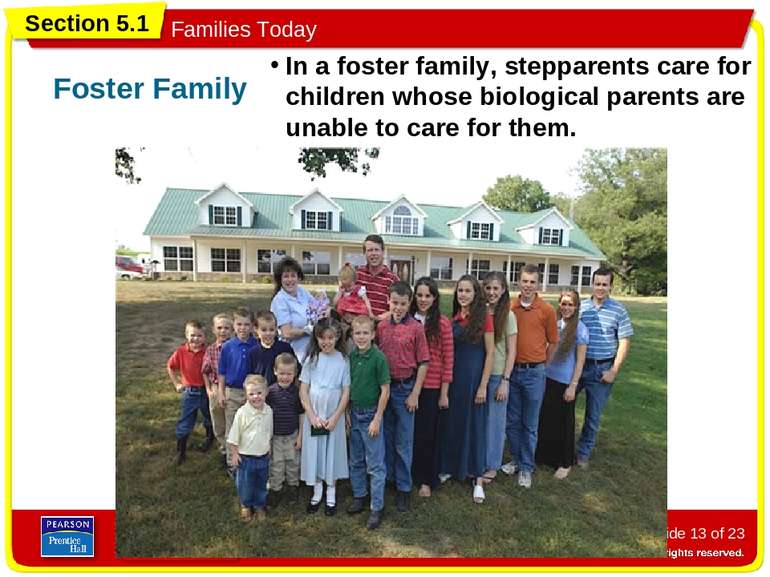 Slide * of 23 In a foster family, stepparents care for children whose biologi...
