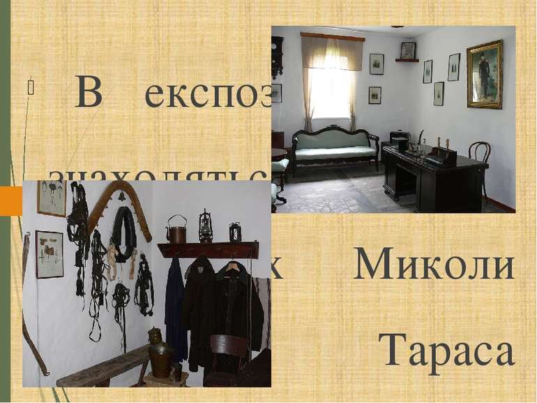 В експозиції музею знаходяться копії подорожніх Миколи Гоголя, Тараса Шевченк...