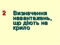 2 Визначення навантажень, що діють на крило