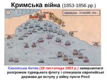 Кримська війна (1853-1856 рр.) Синопська битва (18 листопада 1853 р.) заверши...