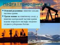 Нафта і природний газ Основні родовища: північно-західна частина країни. Трох...