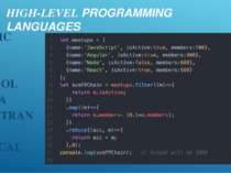 HIGH-LEVEL PROGRAMMING LANGUAGES BASIC C C++ COBOL JAVA FORTRAN ADA PASCAL