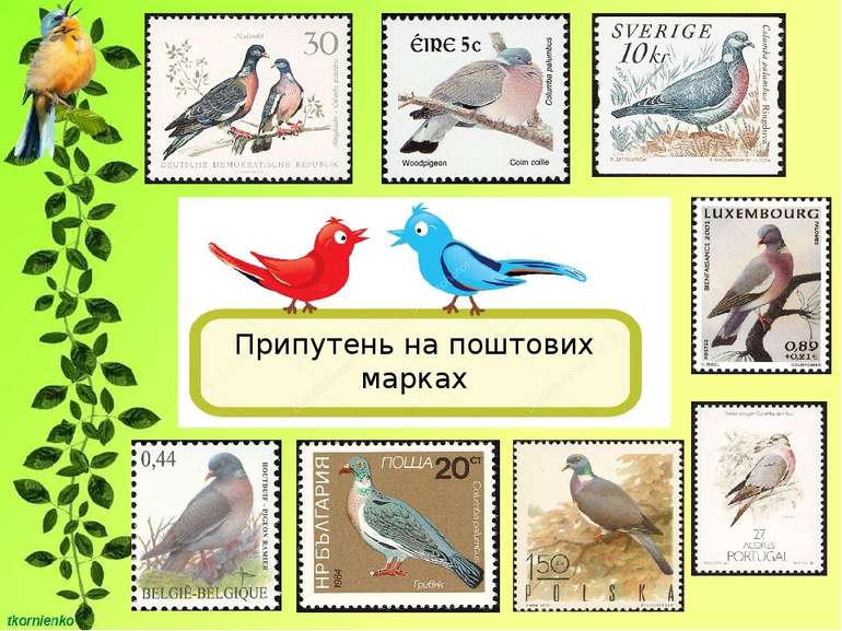 Припутень на поштових марках