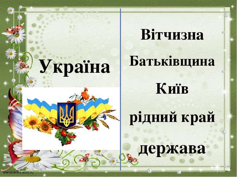 Україна Вітчизна Батьківщина Київ рідний край держава