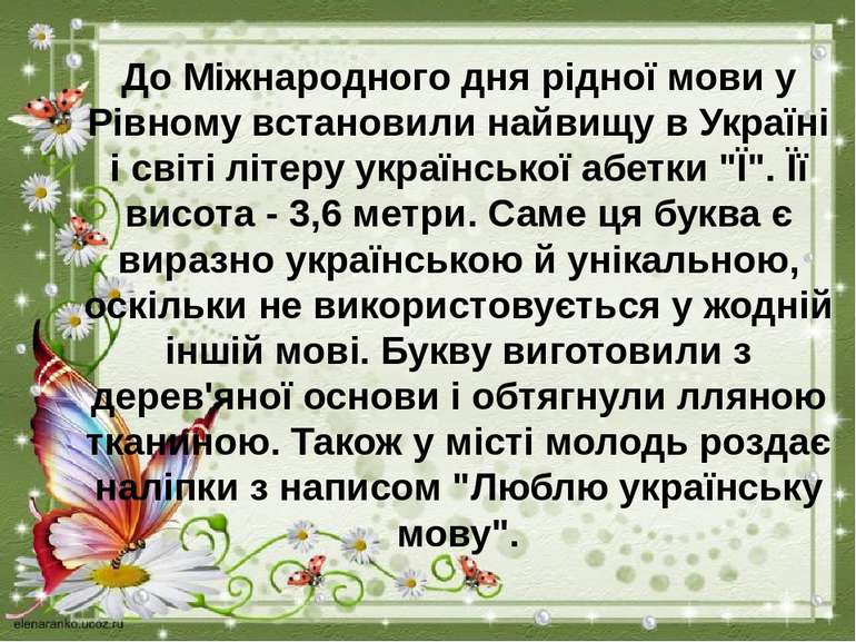 До Міжнародного дня рідної мови у Рівному встановили найвищу в Україні і світ...