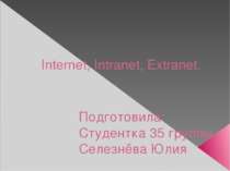 Internet, Intranet Extranet