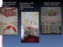 Блакитна зала палацу Чечелів у Самчиках. Червона зала палацу Чечелів у Самчик...